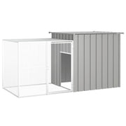 Kippenhok 200x91x100 cm gegalvaniseerd staal grijs