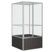 Vogelkooi 111x107x211,5 cm gegalvaniseerd staal antraciet