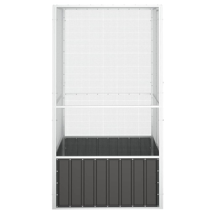 Vogelkooi 111x107x211,5 cm gegalvaniseerd staal antracietkleur 111 x 107 x 211.5 cm Antraciet