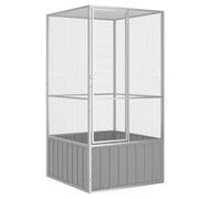 Vogelkooi 302,5x324,5x211,5 cm gegalvaniseerd staal grijs