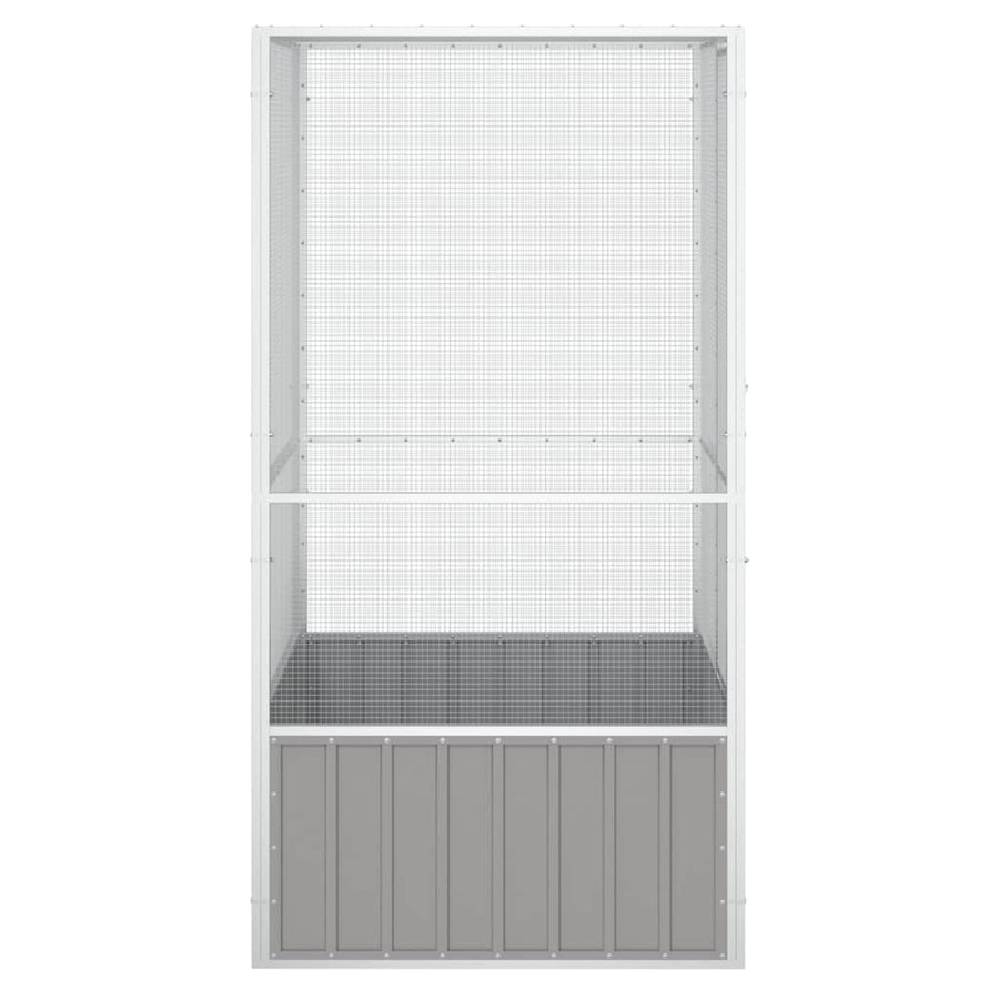 Vogelkooi 111X107X211,5 Cm Gegalvaniseerd Staal 111 x 107 x 211.5 cm Grijs