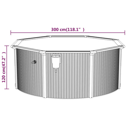 Zwembad Met Veiligheidsladder 300X120 Cm Ø 300 x 120 cm Zwembad + ladder