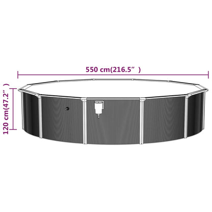 Zwembad Met Veiligheidsladder 550X120 Cm Ø 550 x 120 cm Zwembad + ladder