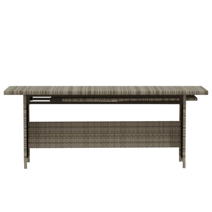 -Delige Loungeset Met Kussens Poly Rattan Grijs 3
