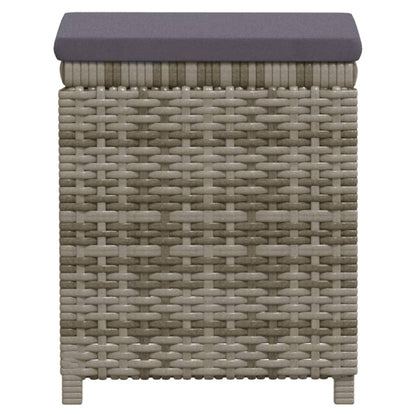 -Delige Loungeset Met Kussens Poly Rattan Grijs 6