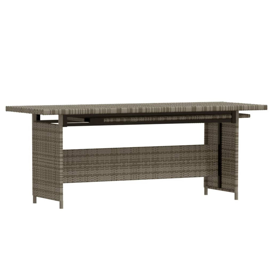 -Delige Loungeset Met Kussens Poly Rattan Grijs 6