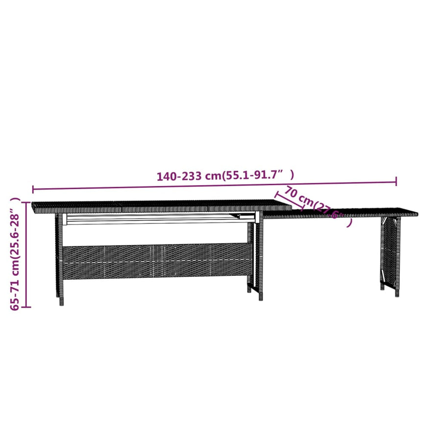 -Delige Loungeset Met Kussens Poly Rattan Grijs 6