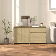 Dressoir bewerkt hout sonoma eiken 70x41x75 cm