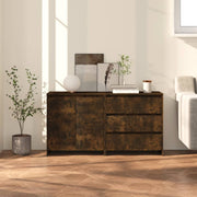 Dressoir bewerkt hout gerookt eiken 70x41x75 cm