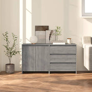 Dressoir bewerkt hout grijs sonoma eiken 70x41x75 cm