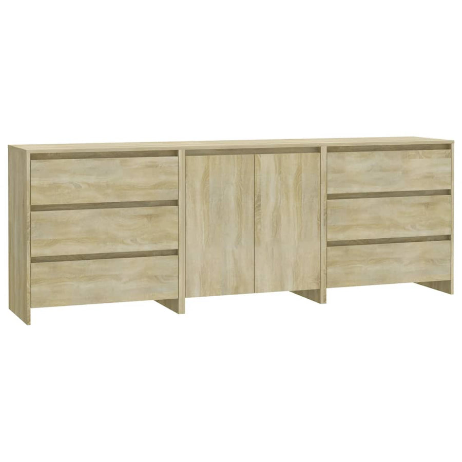 Dressoirs Bewerkt Hout Kleurig Sonoma eiken
