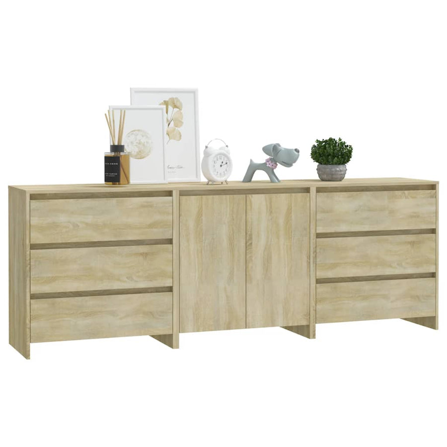Dressoirs Bewerkt Hout Kleurig Sonoma eiken