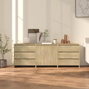 Dressoir bewerkt hout sonoma eiken 70x40x75 cm