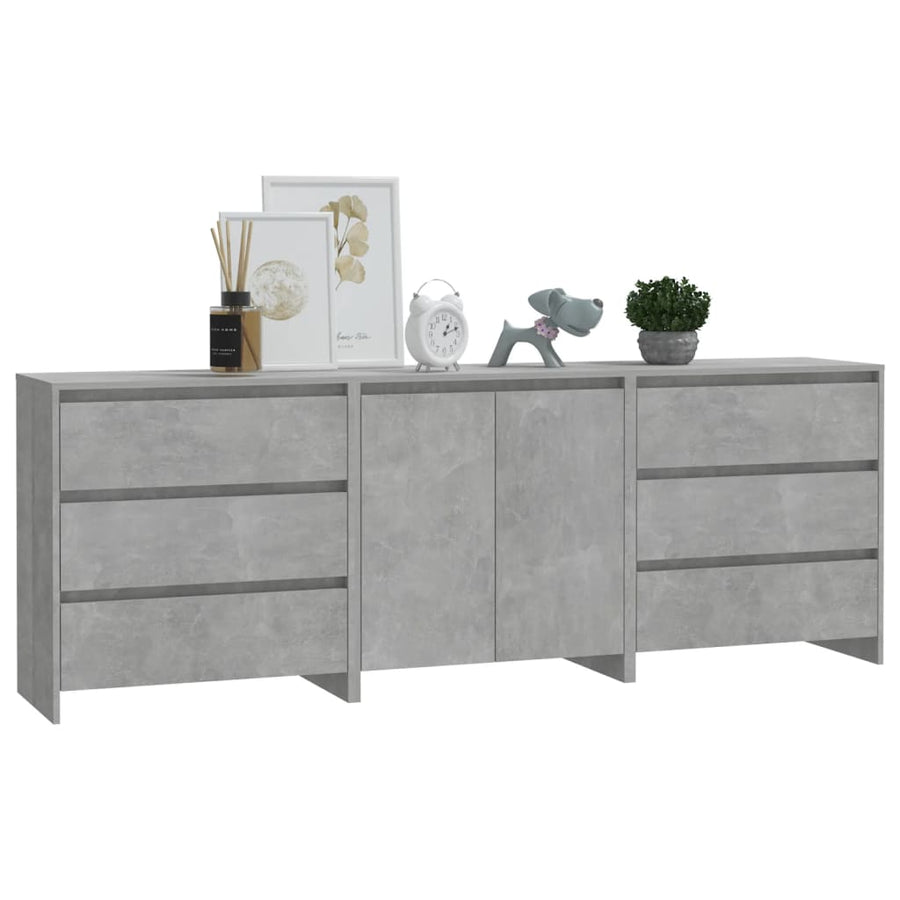 Dressoirs Bewerkt Hout Betongrijs