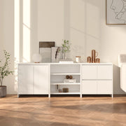 Dressoirs bewerkt hout wit 3 stuks