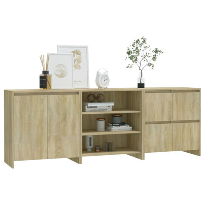 Dressoirs Bewerkt Hout Kleurig Sonoma eiken
