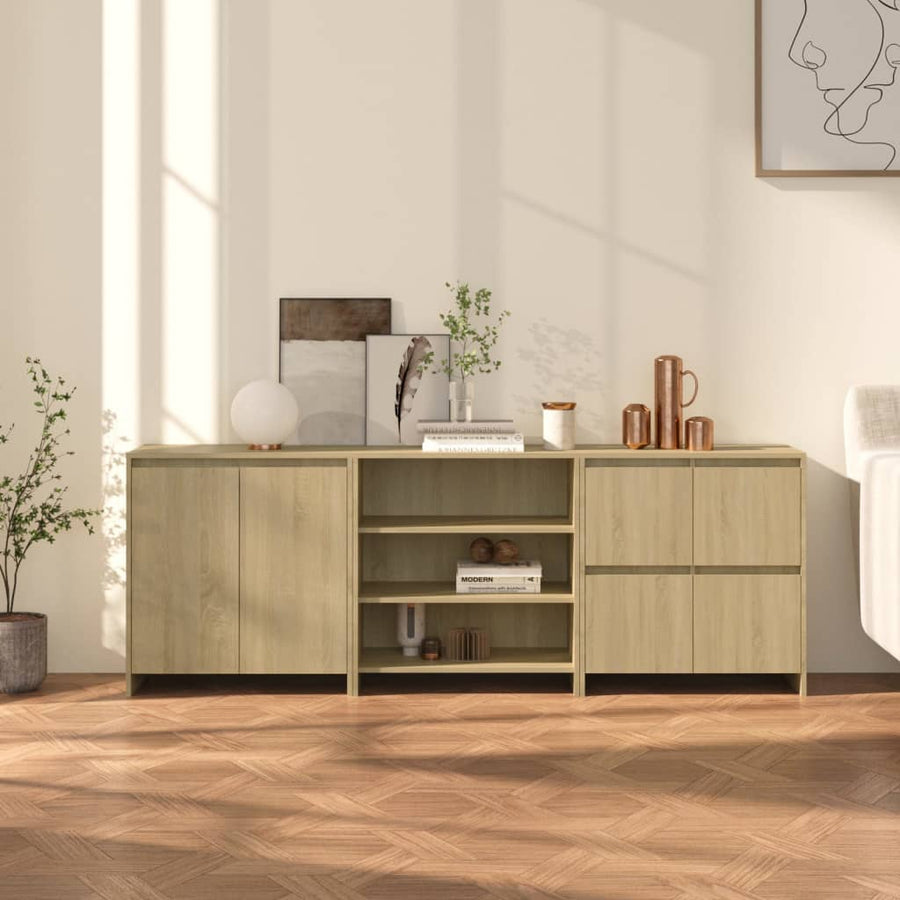 Dressoirs Bewerkt Hout Kleurig Sonoma eiken