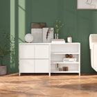 Dressoir bewerkt hout wit 70x40.5x75 cm