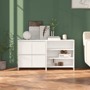 Dressoir bewerkt hout wit 70x40.5x75 cm