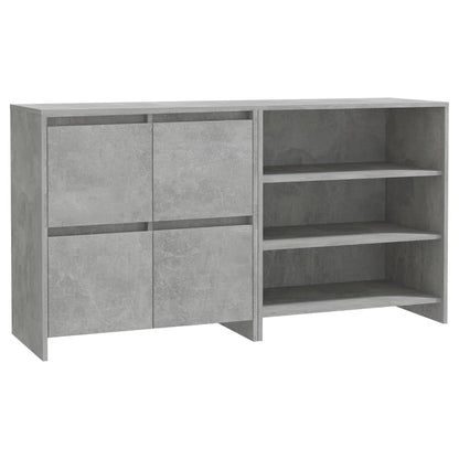 2 st Dressoirs bewerkt hout betongrijs