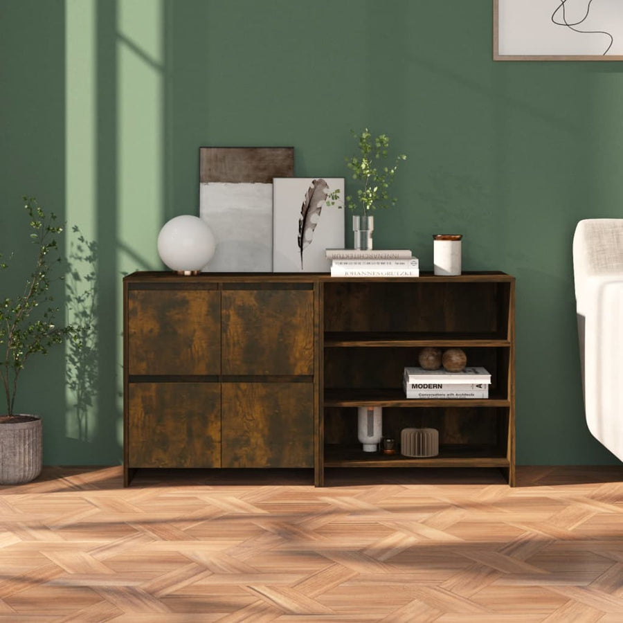 Dressoirs Bewerkt Hout Kleurig Gerookt eiken