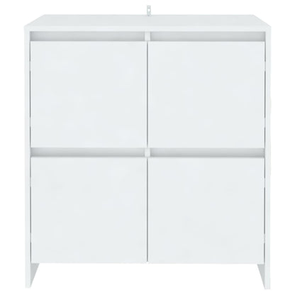 Dressoirs 2 st 70x41x75 cm bewerkt hout wit
