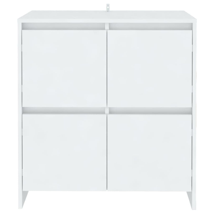 Dressoirs 2 st 70x41x75 cm bewerkt hout wit