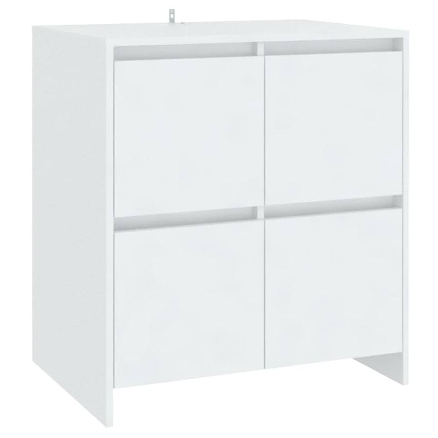 Dressoirs 2 st 70x41x75 cm bewerkt hout wit