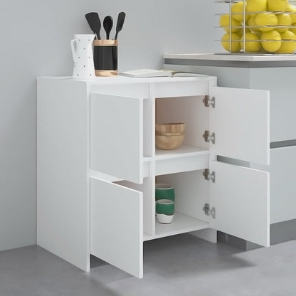 Dressoirs 2 st 70x41x75 cm bewerkt hout wit