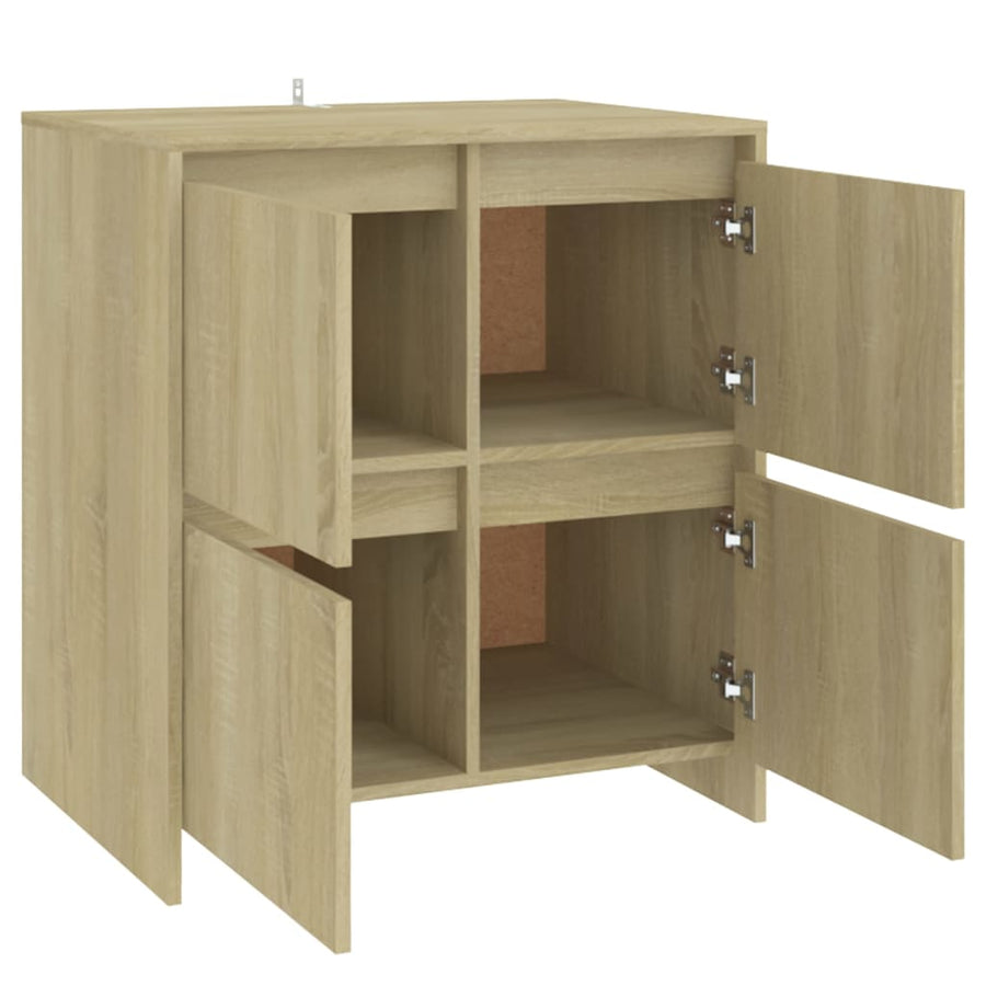Dressoirs 2 St 70X4X75 Cm Spaanplaat Kleurig Sonoma eiken