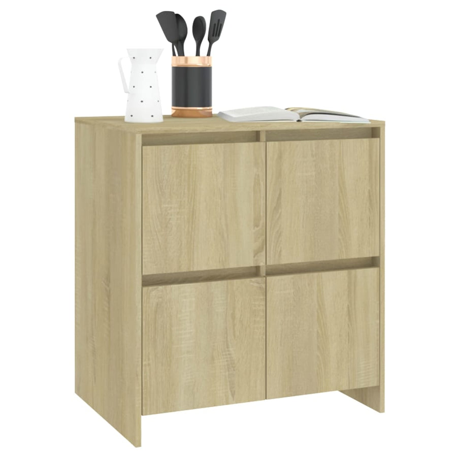 Dressoirs 2 St 70X4X75 Cm Spaanplaat Kleurig Sonoma eiken