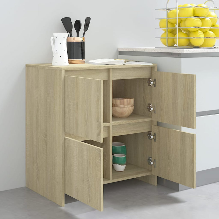 Dressoirs 2 St 70X4X75 Cm Spaanplaat Kleurig Sonoma eiken