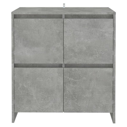 Dressoirs 2 st 70x41x75 cm bewerkt hout betongrijs