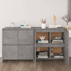 Sideboards 2 pcs 70x41x75 cm treated wood concrete grey