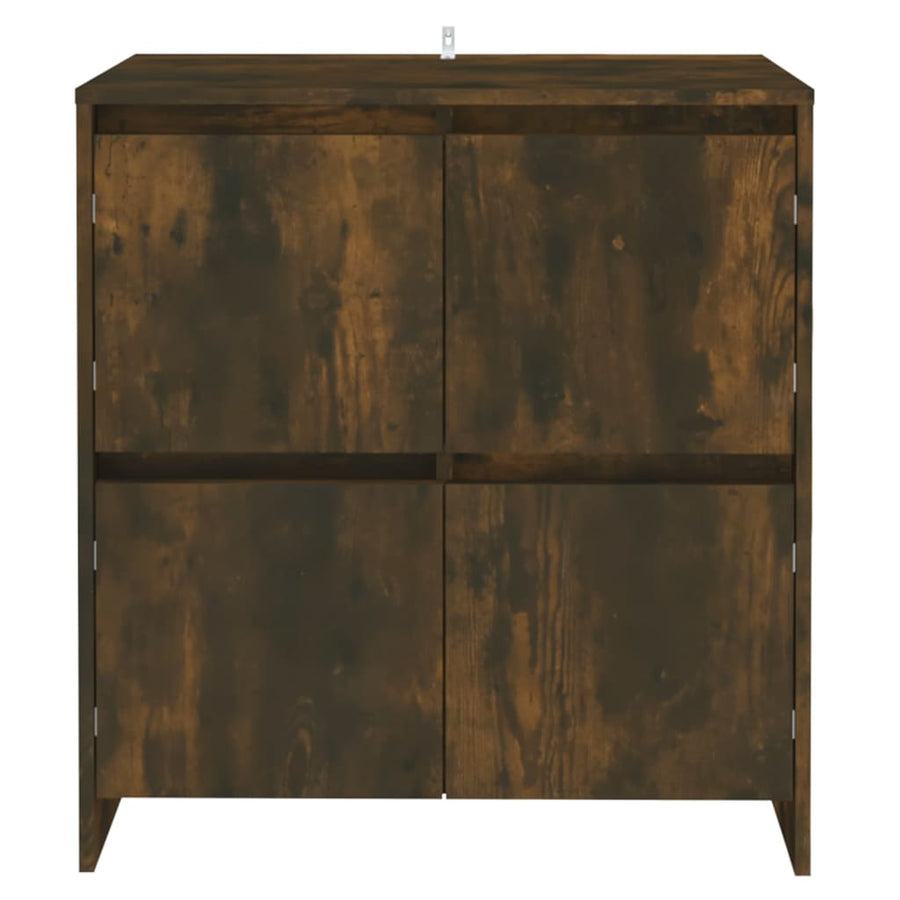 Dressoirs 2 St 70X4X75 Cm Spaanplaat Kleurig Gerookt eiken