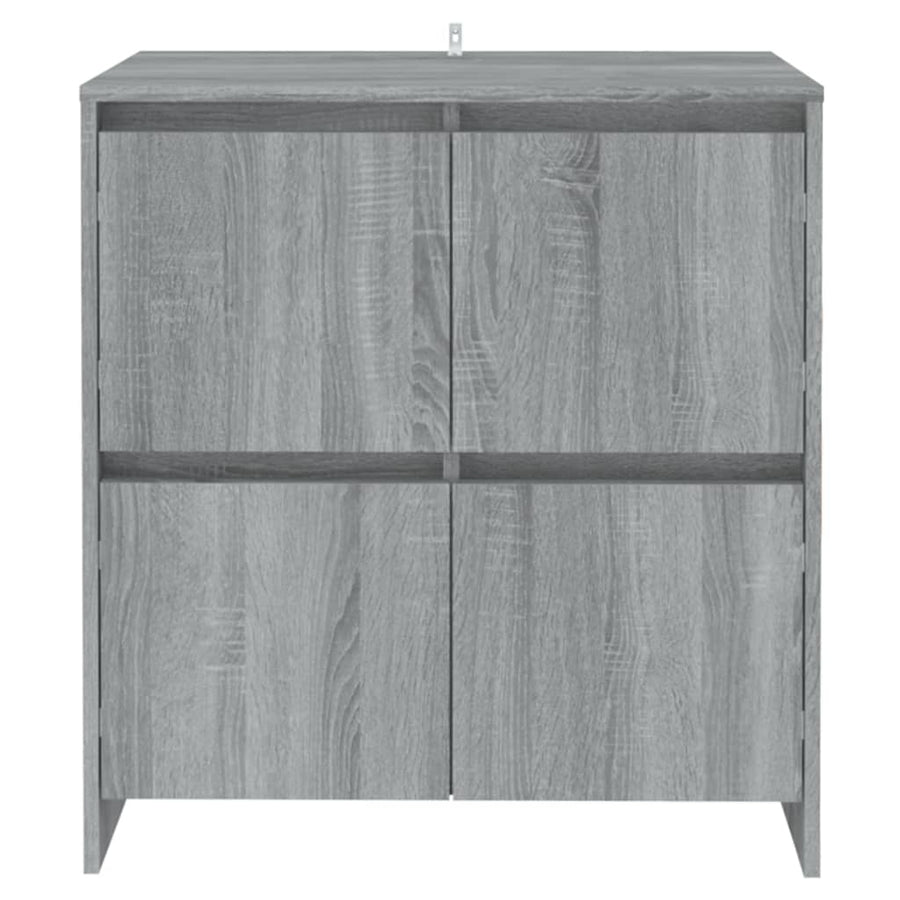 Dressoirs 2 st 70x41x75 cm bewerkt hout grijs sonoma eikenkleur