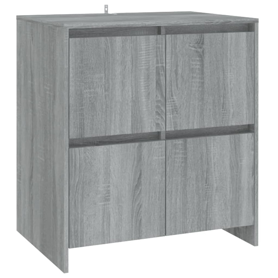 Dressoirs 2 st 70x41x75 cm bewerkt hout grijs sonoma eikenkleur