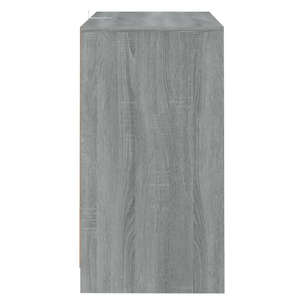 Dressoirs 2 st 70x41x75 cm bewerkt hout grijs sonoma eikenkleur