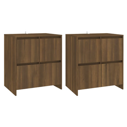 Dressoirs 2 St 70X4X75 Cm Spaanplaat Bruineikenkleurig bruin eikenkleur