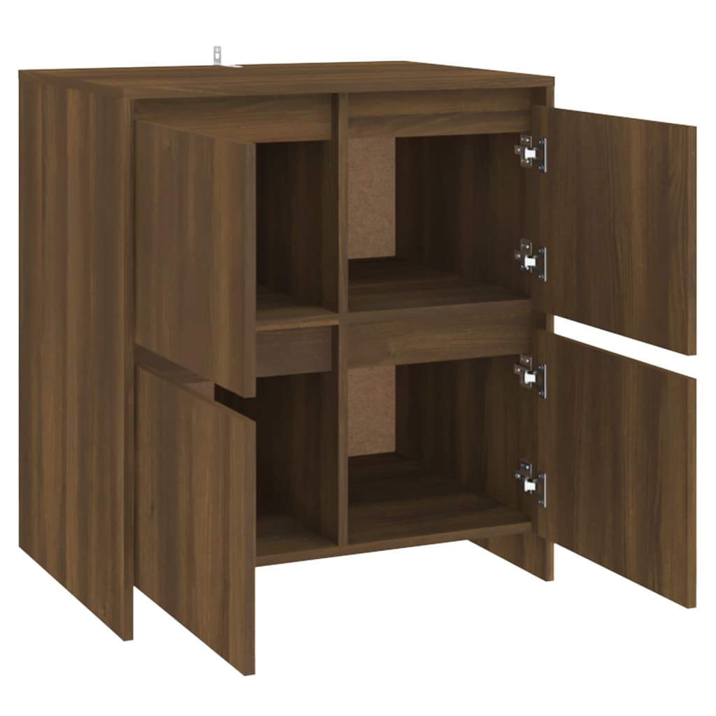Dressoirs 2 St 70X4X75 Cm Spaanplaat Bruineikenkleurig bruin eikenkleur