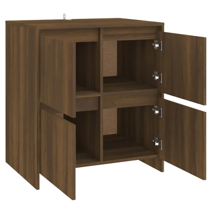 Dressoirs 2 St 70X4X75 Cm Spaanplaat Bruineikenkleurig bruin eikenkleur