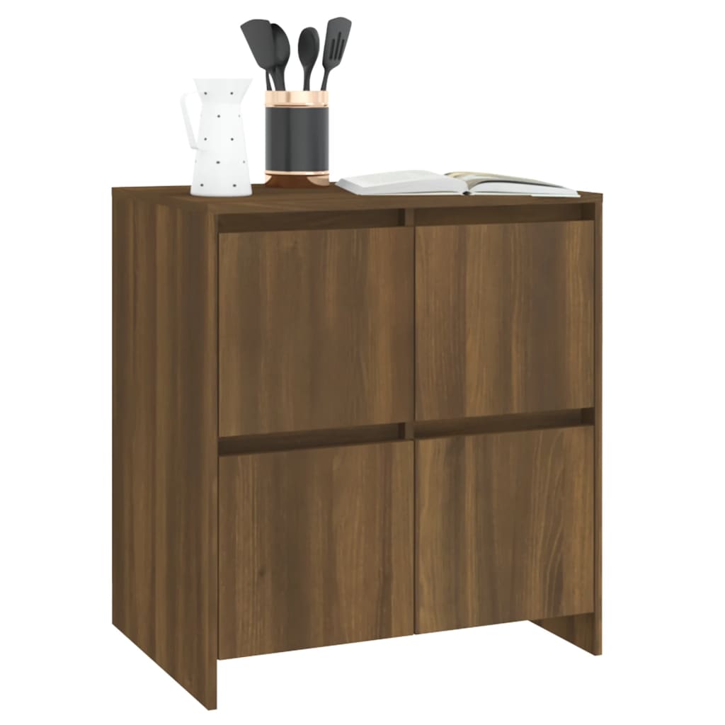 Dressoirs 2 St 70X4X75 Cm Spaanplaat Bruineikenkleurig bruin eikenkleur