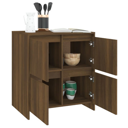 Dressoirs 2 St 70X4X75 Cm Spaanplaat Bruineikenkleurig bruin eikenkleur