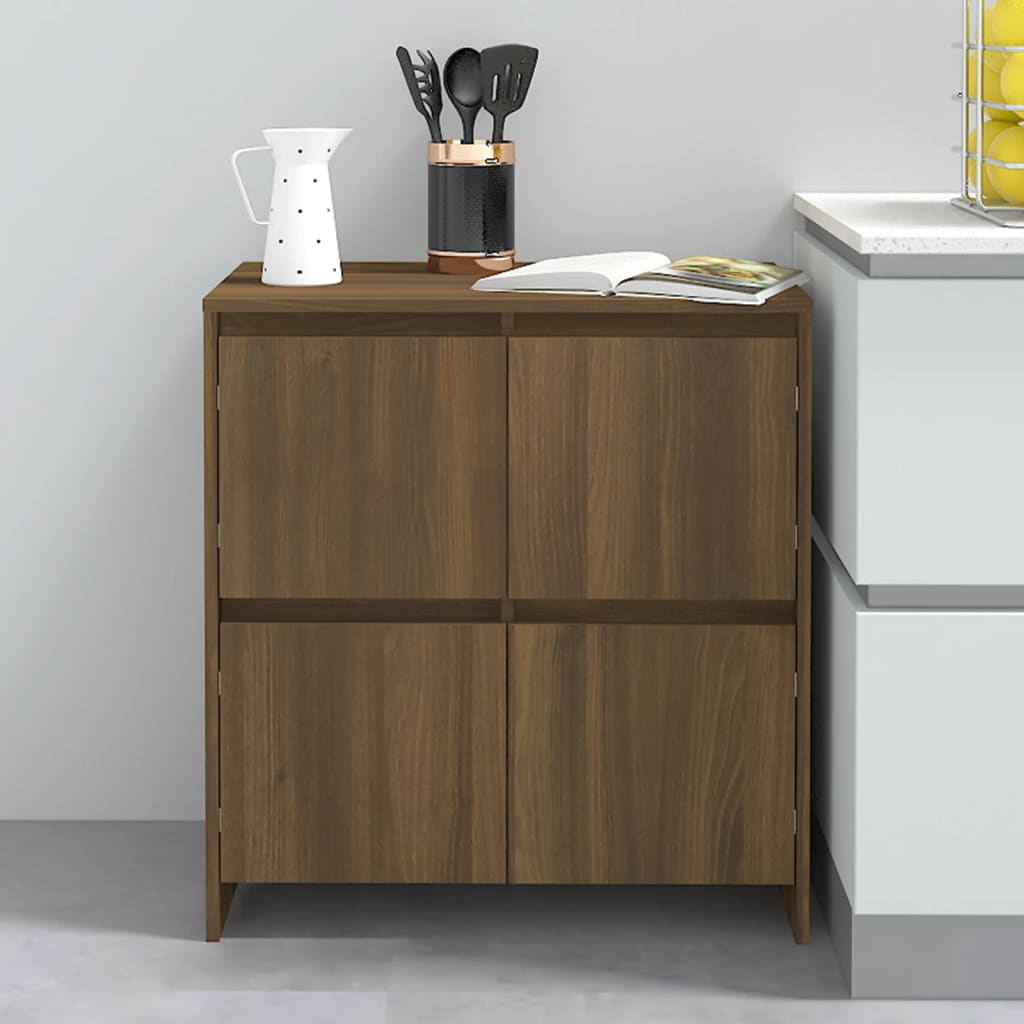 Dressoirs 2 St 70X4X75 Cm Spaanplaat Bruineikenkleurig bruin eikenkleur