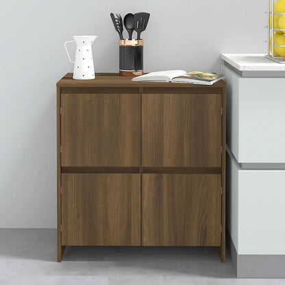 Dressoirs 2 St 70X4X75 Cm Spaanplaat Bruineikenkleurig bruin eikenkleur