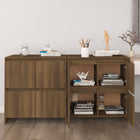 Sideboards 2 pcs 70x41x75 cm engineered wood brown oak colour