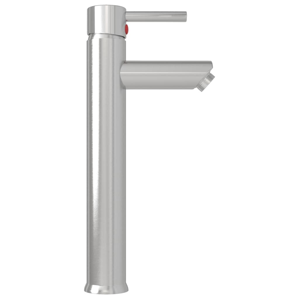 Wastafel met kraan en pop-up afvoer gehard glas transparant
