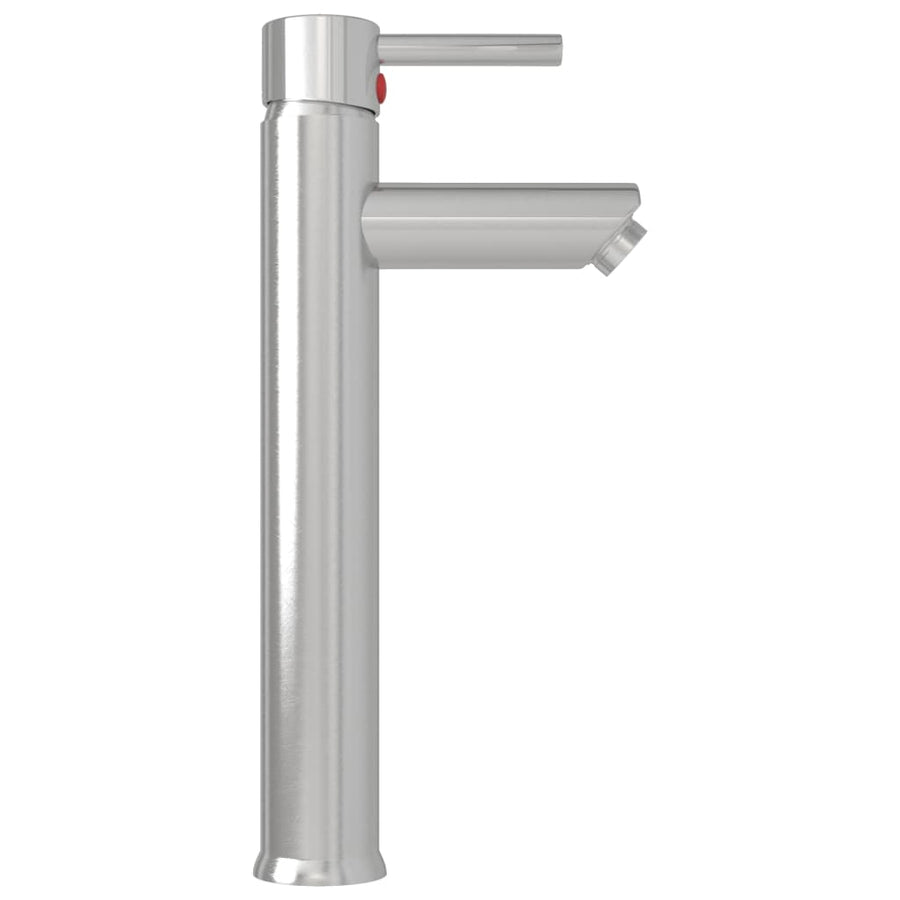 Wastafel met kraan en pop-up afvoer gehard glas transparant