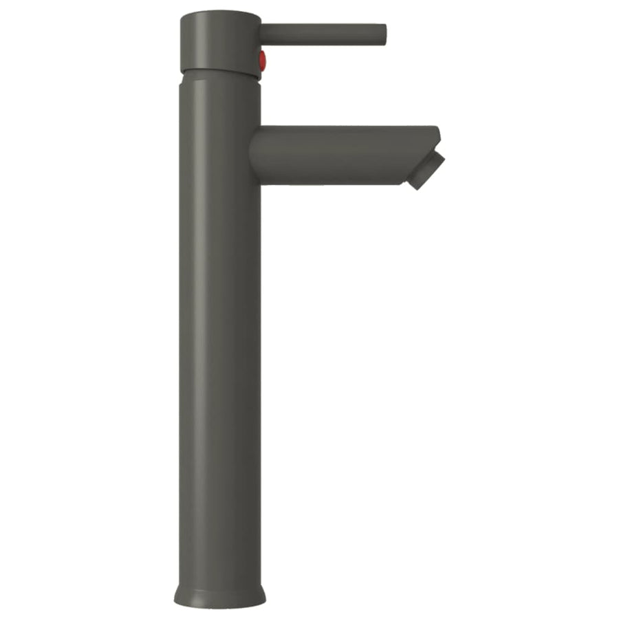 Wastafel met kraan en pop-up afvoer gehard glas zwart