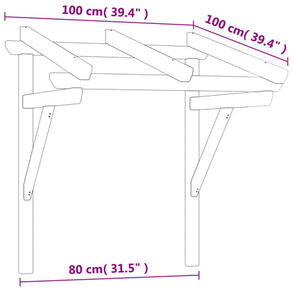 318569  Deurluifel Geïmpregneerd Grenenhout 100 x 100 x 80 cm